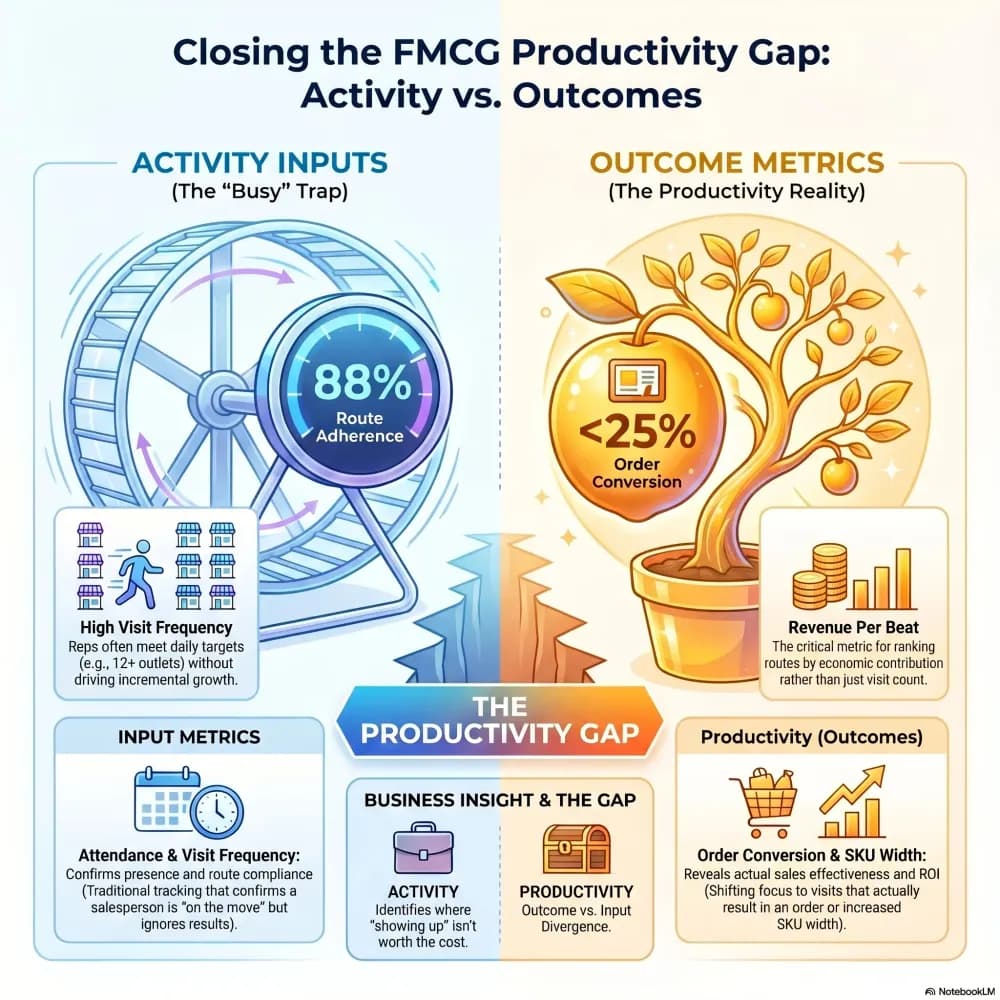 Beat Productivity Analysis: How Top FMCG Brands Optimize Field Force ROI